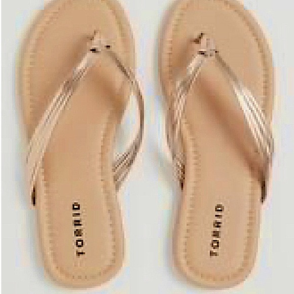 Torrid Metallic Flip Flops - Picture 3 of 4